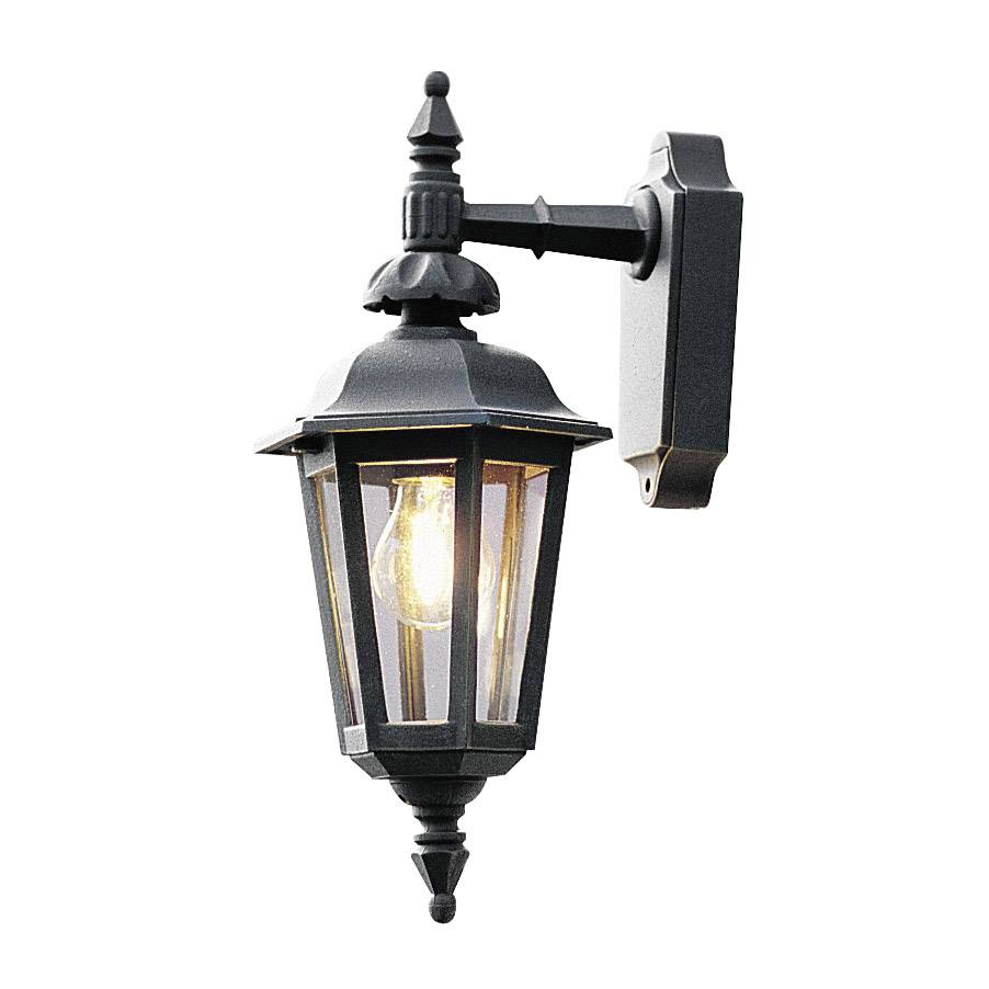 Konstsmide Pallas Down 519-750 Außenwandleuchte Energiesparlampe, LED E27 60W Schwarz