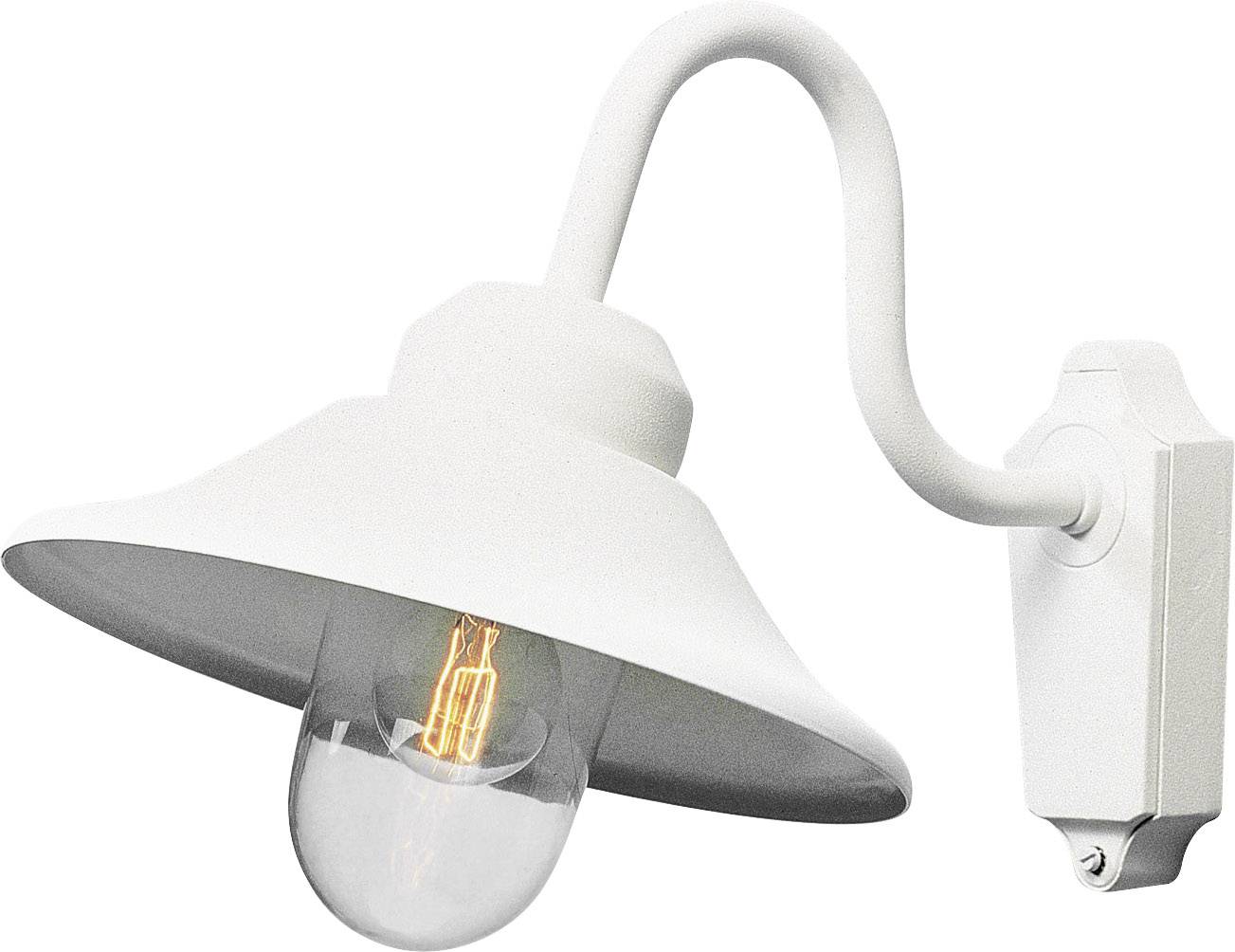 Konstsmide Vega 556-250 Außenwandleuchte Energiesparlampe, LED E27 60W Weiß