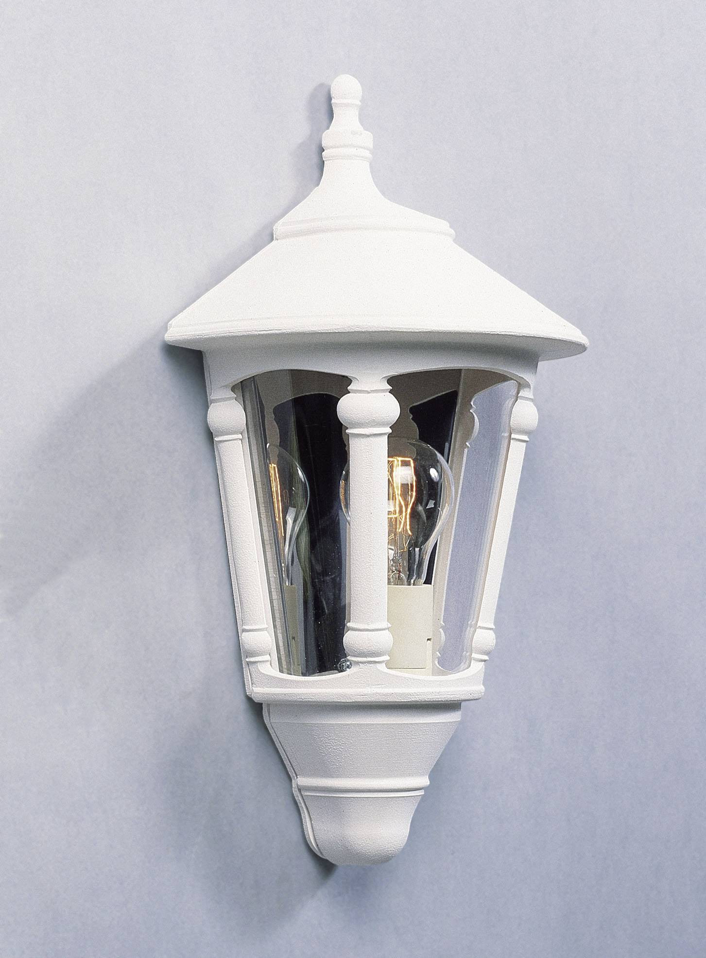 Konstsmide Virgo 569-250 Außenwandleuchte Energiesparlampe, LED E27 60W Weiß