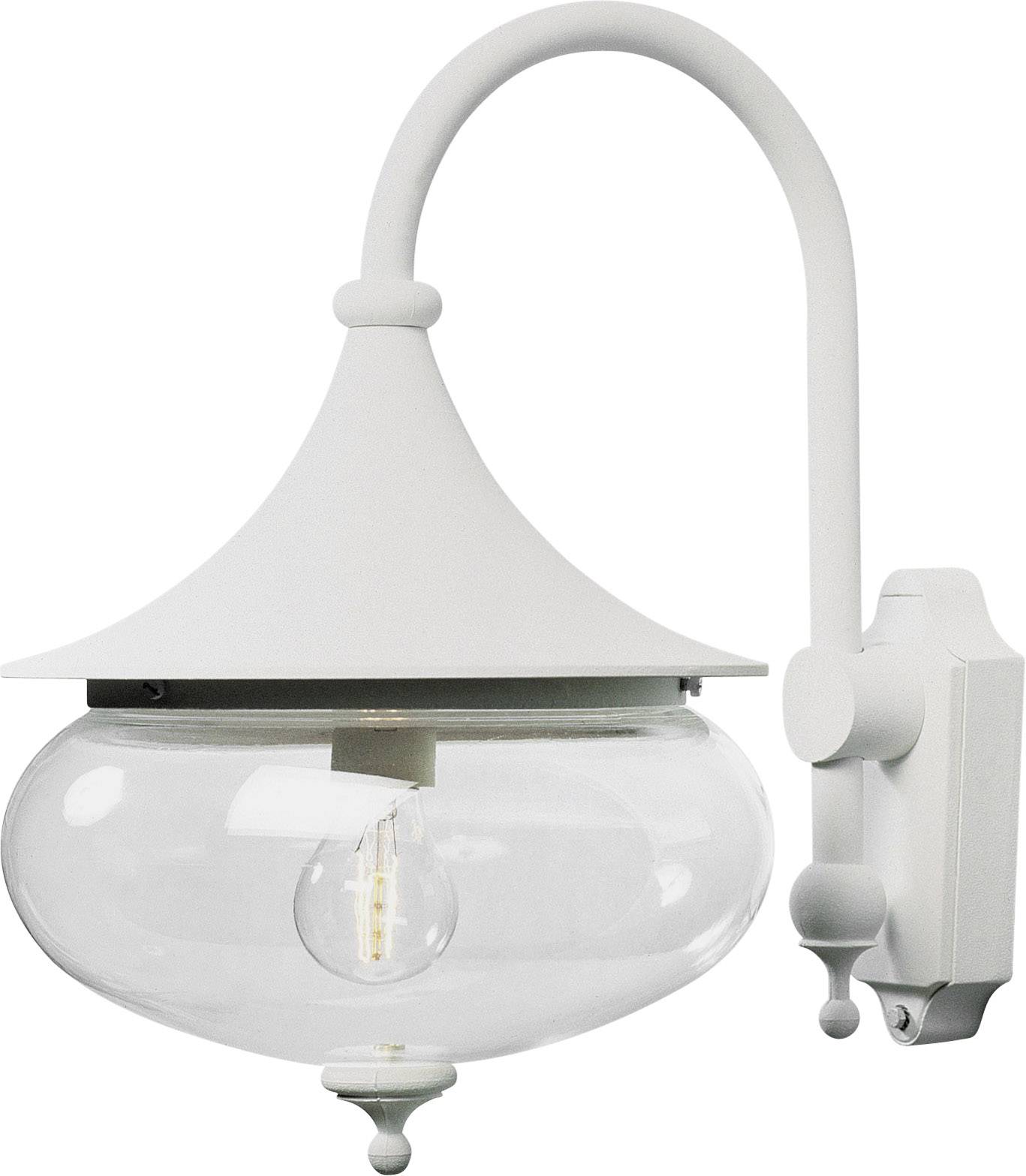 Konstsmide Libra 619-250 Außenwandleuchte Energiesparlampe, LED E27 100W Weiß