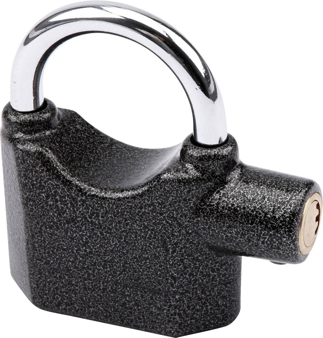 Olympia 5922 Vorhängeschloss 95 mm mit Sirene Anthrazit