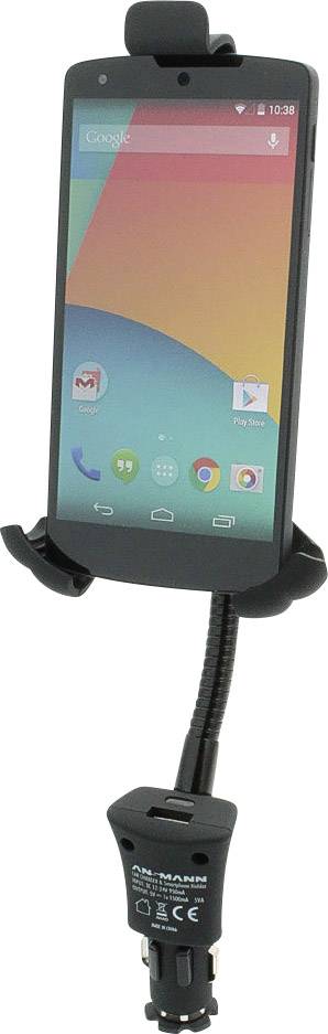 Ansmann Smartphone XXL Kfz-Halter mit USB-Lader Belastbarkeit Strom max.=1500 mA Passend für (Details) Zigarettenanzünder