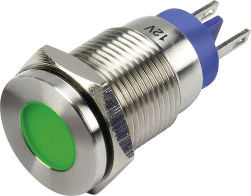 TRU Components GQ16F-D/J/G/12V/N LED-Signalleuchte Grün 12 V/DC