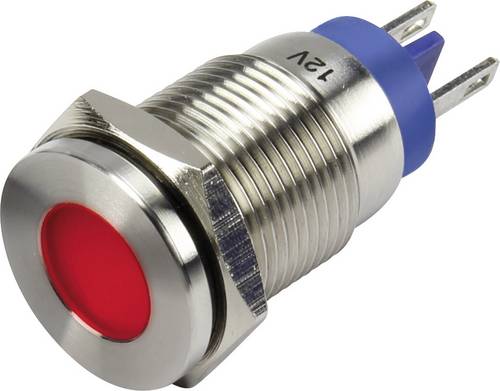 TRU Components GQ16F-D/R/12V/N LED-Signalleuchte Rot 12 V/DC