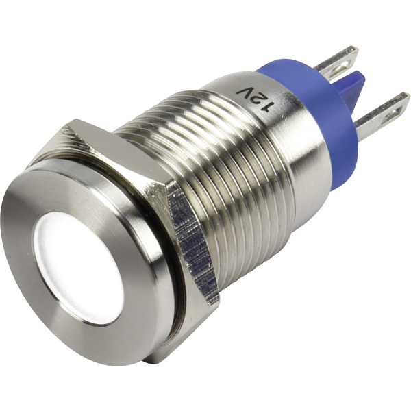 TRU Components GQ16F-D/W/12V/N LED-Signalleuchte Weiß 12 V/DC