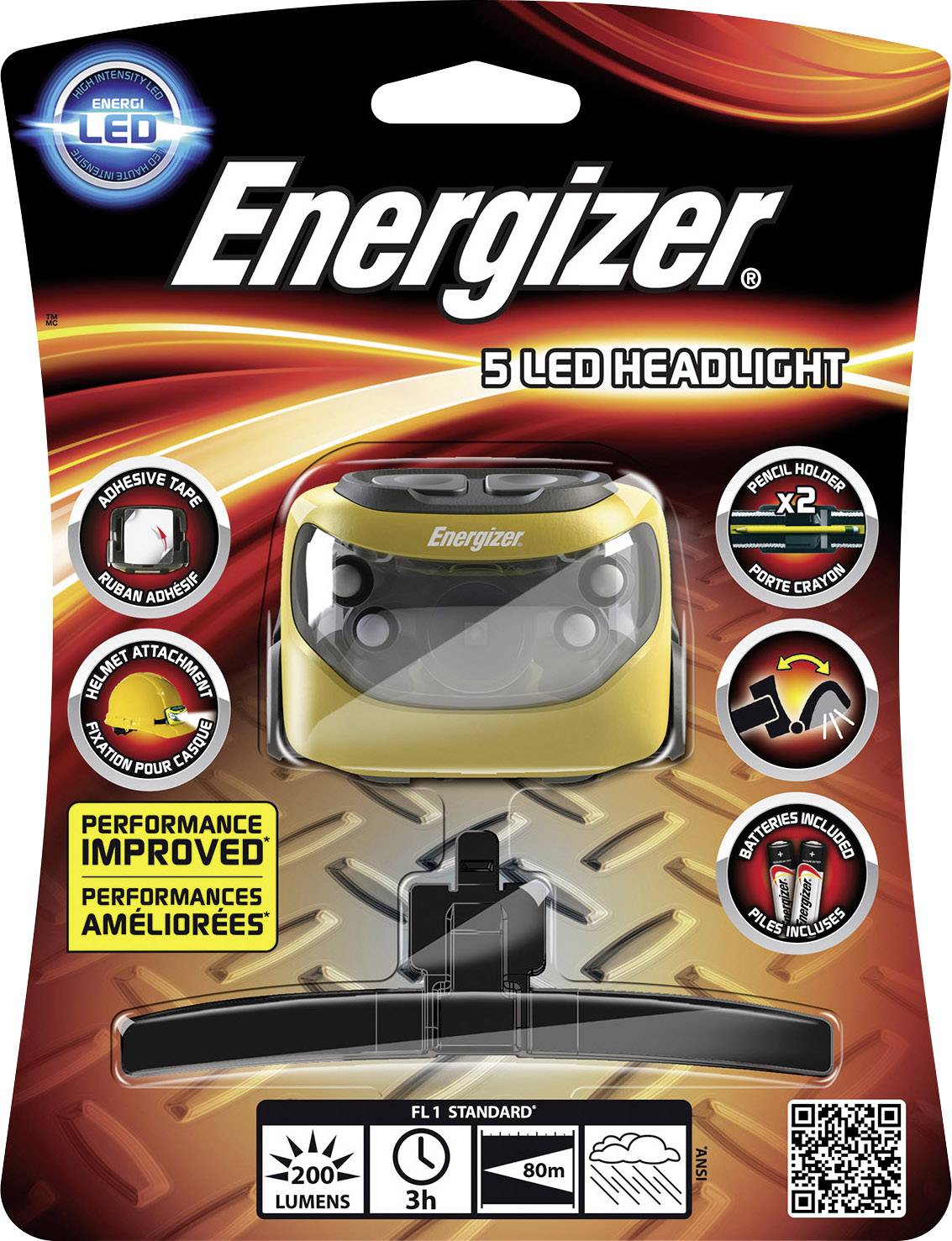 Energizer 5 LED Headlight LED Stirnlampe batteriebetrieben  24 h 638866