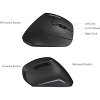 Perixx Perimice-715 II Ergonomische Maus Funk Optisch Schwarz 5 Tasten 2000 dpi Ergonomisch Perixx Perimice-715 II Ergonomische Maus Funk Optisch Schwarz 5 Tasten 2000 dpi Ergonomisch