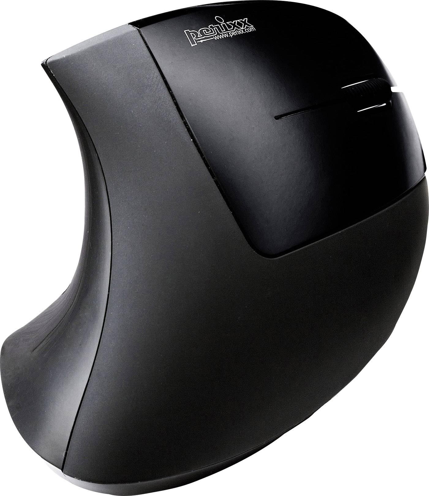 Perixx Perimice -713 Ergonomische Maus Funk Optisch Schwarz 6 Tasten 2000 dpi Ergonomisch