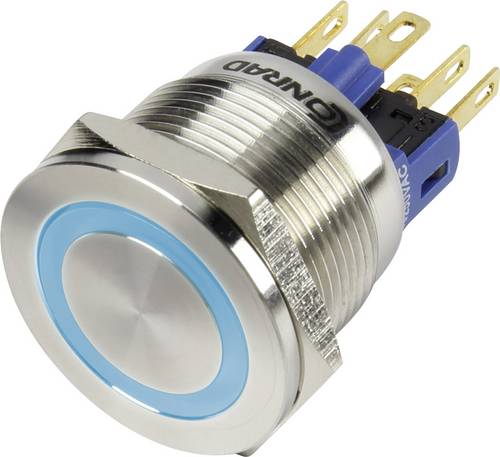 GQ22S-11E/B/12V Vandalismusgeschützter Drucktaster 250 V/AC 3A 1 x Aus/(Ein) IP65 ta