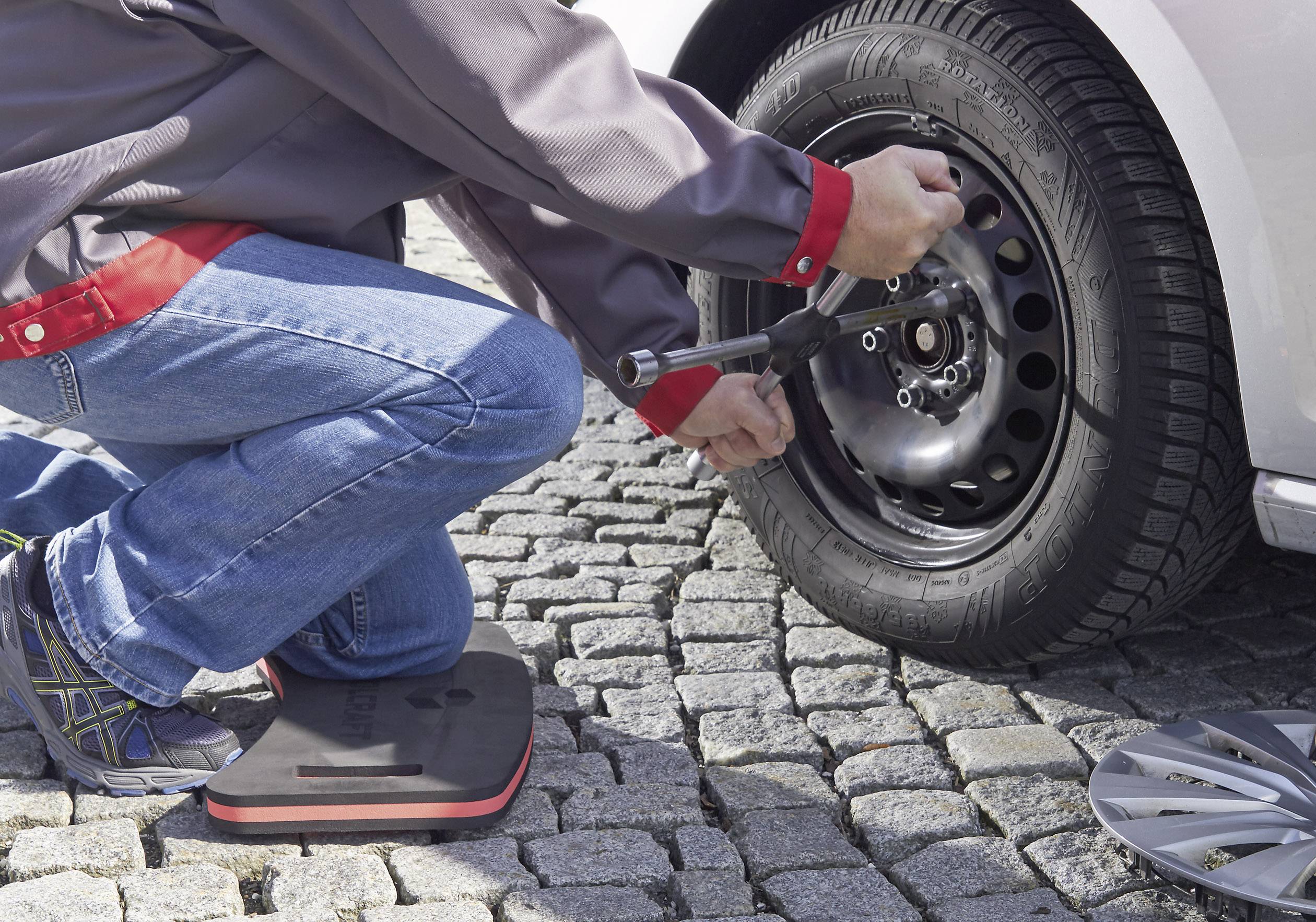 TOOLCRAFT 2180569 TO-6541707 Kniepolster Schwarz, Rot 1 St.