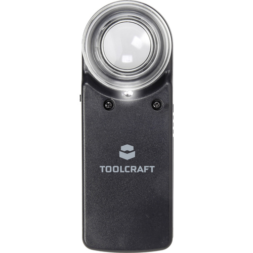 TOOLCRAFT 1303080 Handlupe mit LED-Beleuchtung Vergrößerungsfaktor: 15 x Linsengröße: (Ø) 20mm