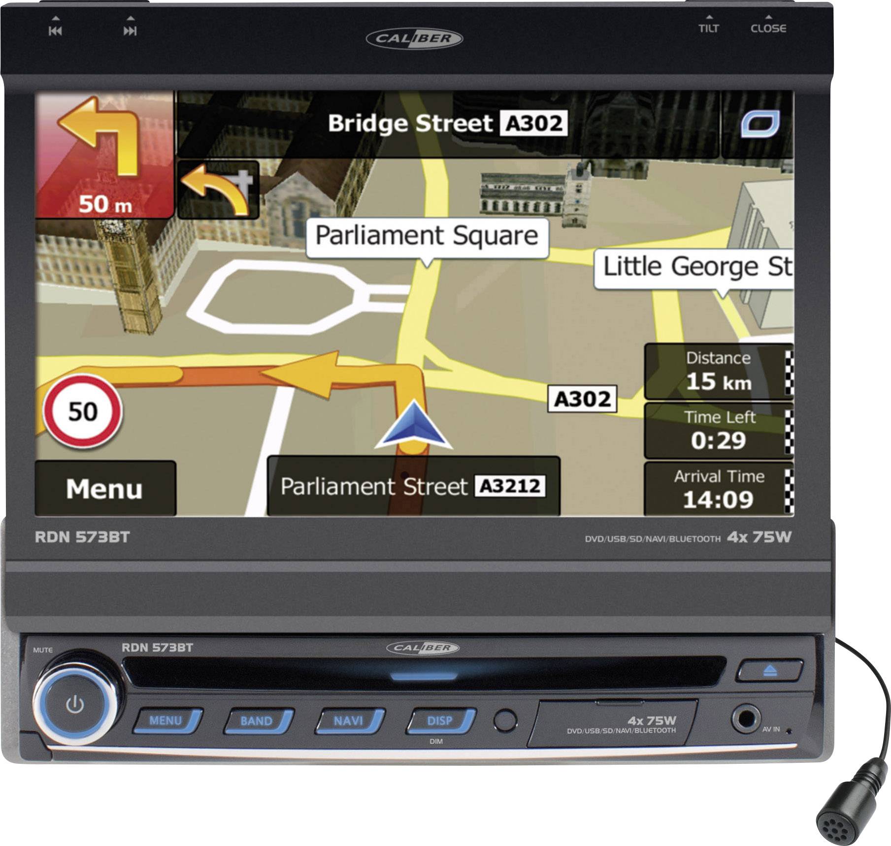 Caliber Audio Technology Moniceiver RDN-573BT Anschluss für Lenkradfernbedienung