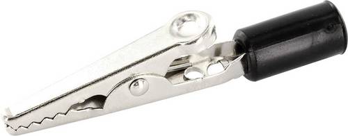 Econ Connect AK18SW Krokodilklemme Schwarz Klemmbereich max.: 4mm Länge: 56.7mm