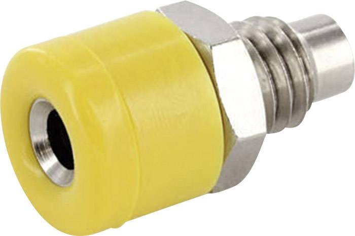 Econ Connect HOBGE Laborbuchse Buchse, Einbau vertikal Stift-Ø: 2.6 mm Gelb