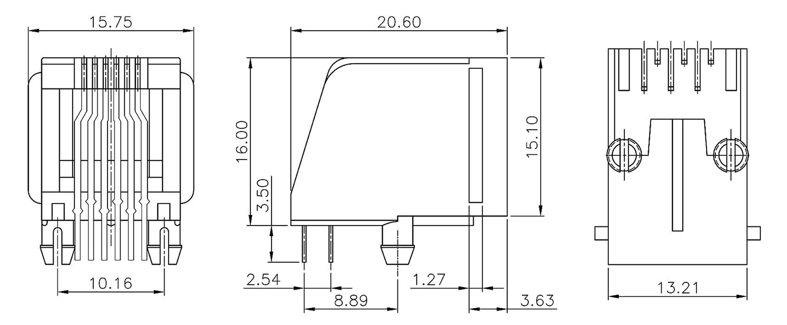 Econ Connect MEB6/6PST Modular Einbaubuchse MEB6/6PST Buchse, Einbau vertikal Polzahl 6P6C Schwarz