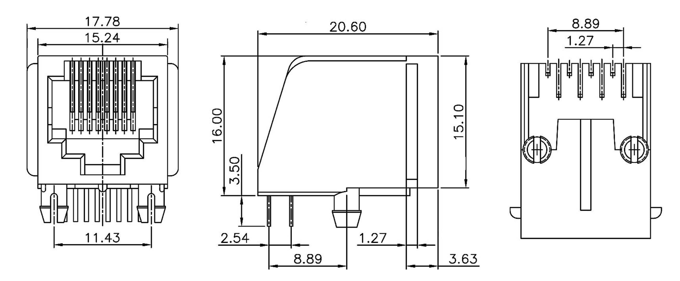 Econ Connect MEB8/8PST Modular Einbaubuchse MEB8/8PST Buchse, Einbau vertikal Polzahl 8P8C Schwarz