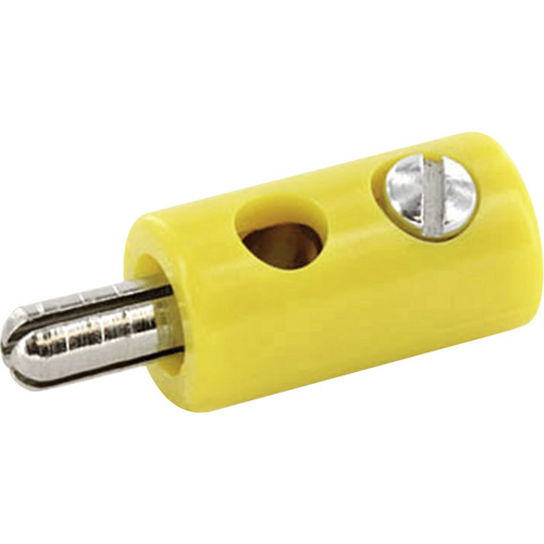 econ connect HOSGE Jack plug Plug, straight Pin diameter: 2.6 mm Yellow