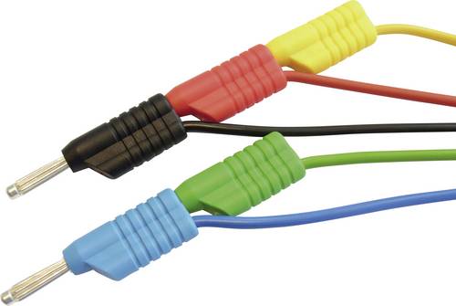 VOLTCRAFT MS 4100S Messleitungs-Set Lamellenstecker 4 mm Lamellenstecker 4 mm 1.00 m Rot, Schwarz