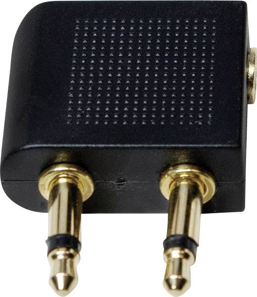 Logilink Audio-Adapter,2x3,5mm2-Pin/M zu 3,5 mm 3-Pin/F, 90°