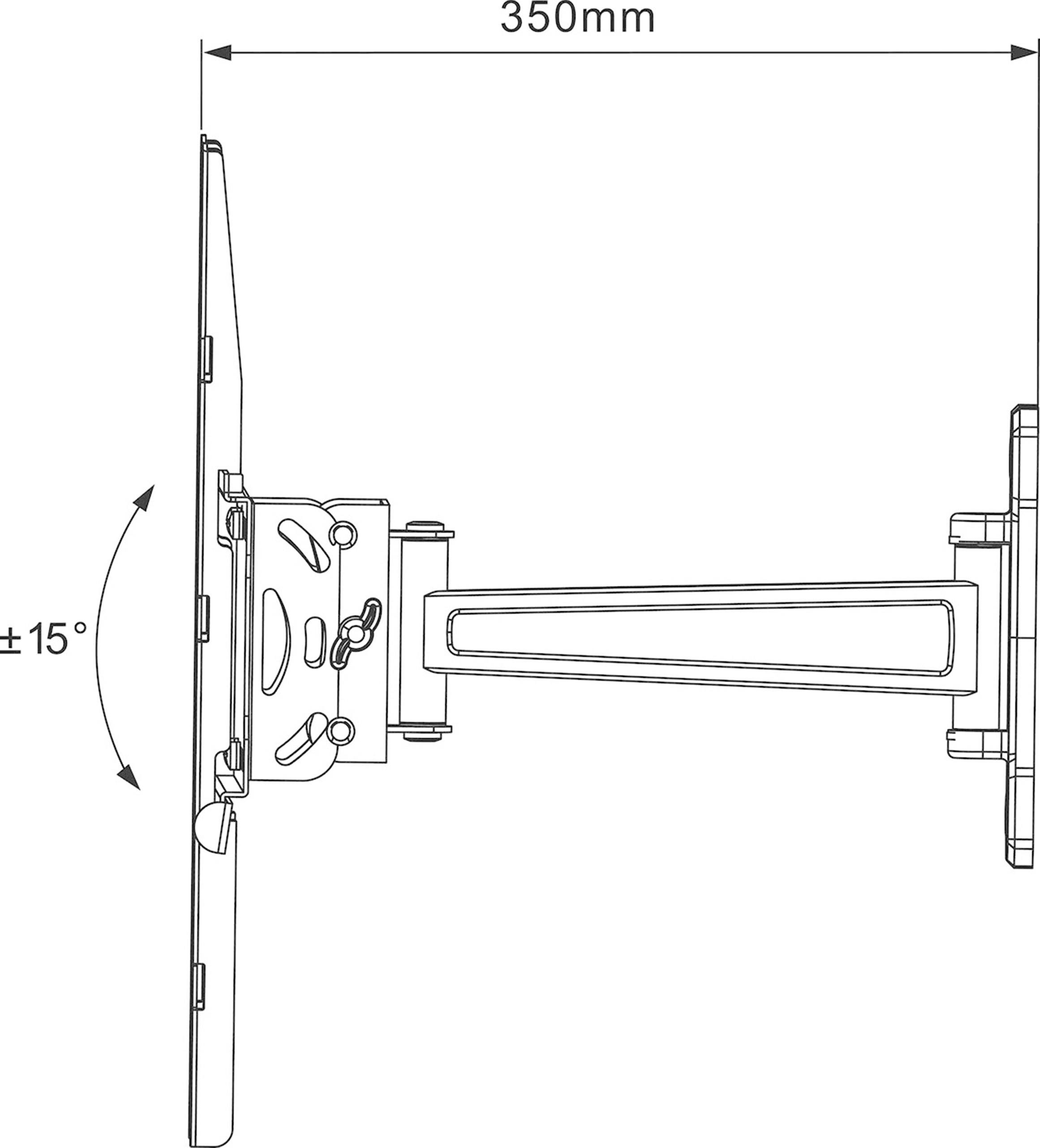 Mount Massive MNT 204 TV-Wandhalterung 81,3 cm (32") - 139,7 cm (55") Neigbar+Schwenkbar