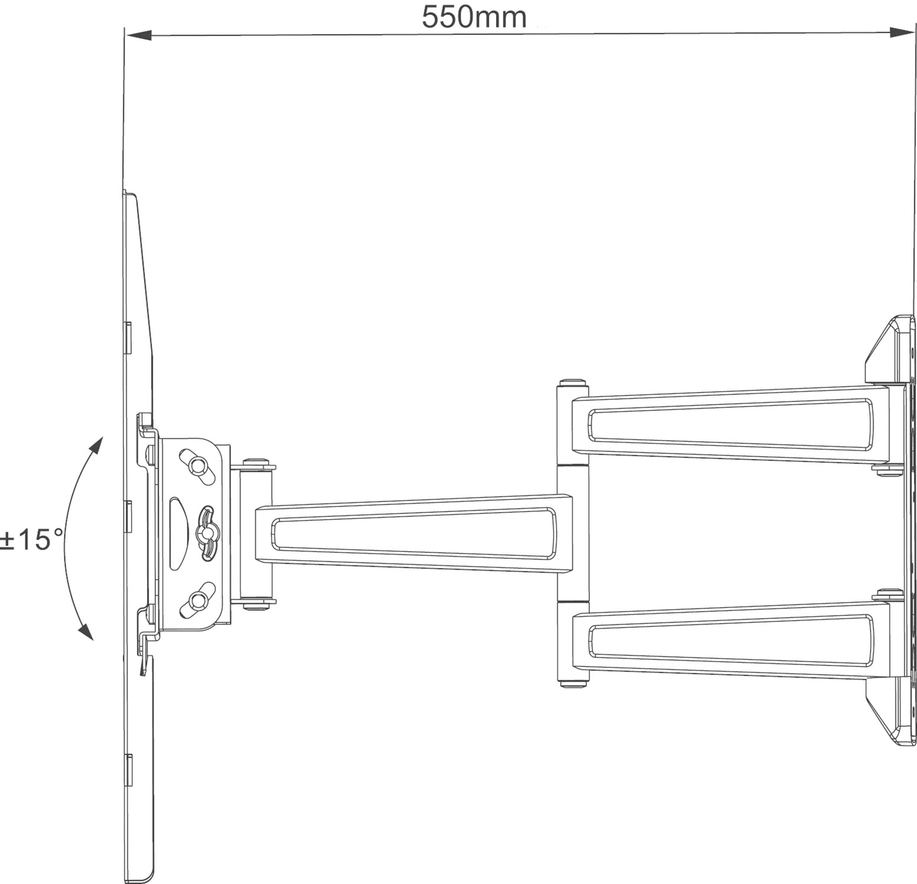 Mount Massive MNT 208 TV-Wandhalterung 81,3 cm (32") - 139,7 cm (55") Neigbar+Schwenkbar