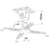 My Wall H16-7WL Beamer-Deckenhalterung Neigbar, Drehbar Boden-/Deckenabstand (max.): 17cm Weiß My Wall H16-7WL Beamer-Deckenhalterung Neigbar, Drehbar Boden-/Deckenabstand (max.): 17cm Weiß