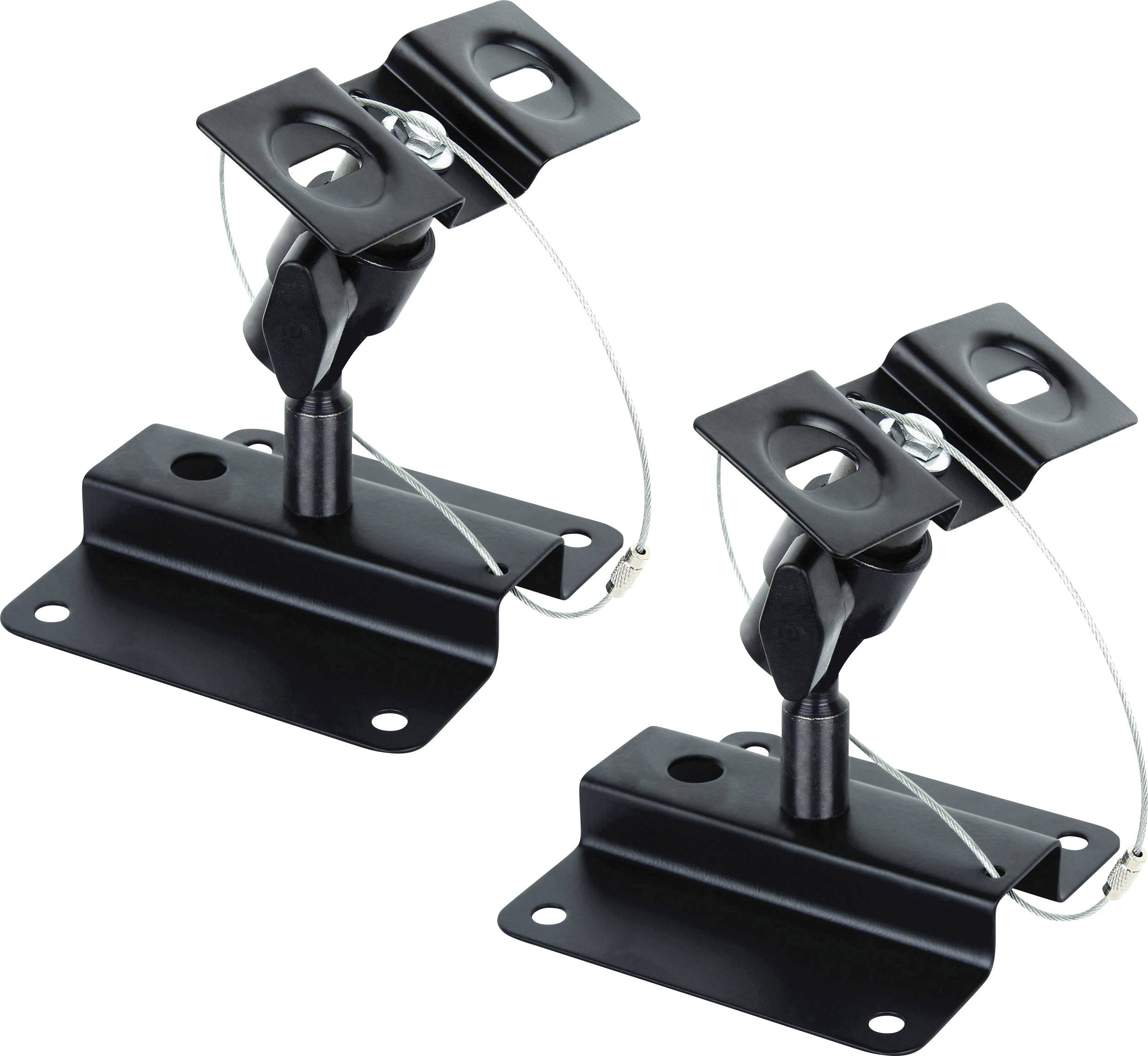 My Wall  Lautsprecher-Wandhalterung Neigbar  Wandabstand (max.): 11.5 cm Schwarz 1 Paar