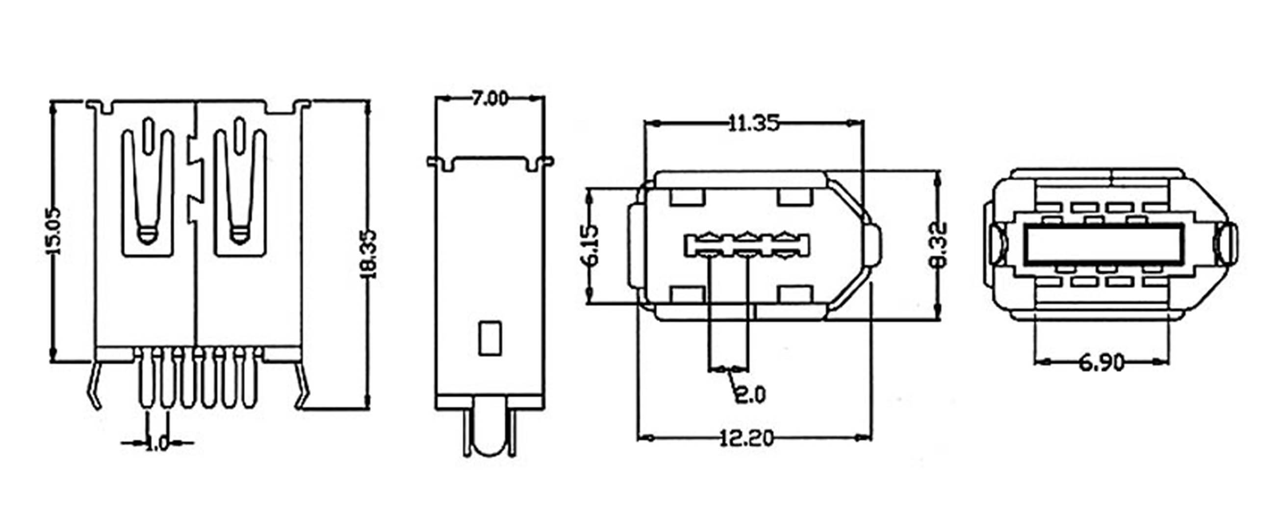 Econ Connect FireWire Buchse 1 Port FWB6PST Schwarz Inhalt