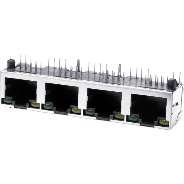 Econ Connect M8L4G1 Multiport 4xRJ45 LED M8L4G1 Buchse, Einbau horizontal Polzahl 8P8C Metall