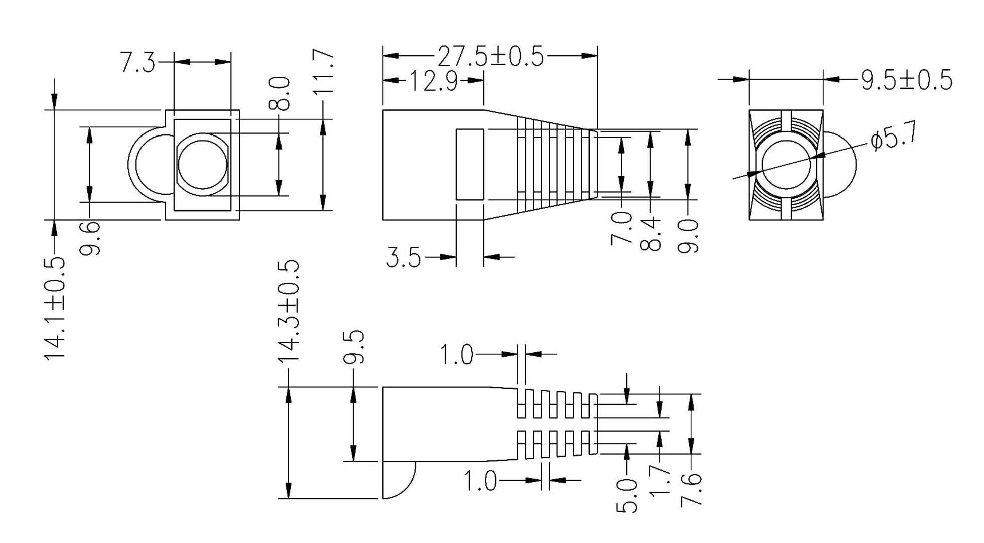 econ connect SB8SW Knickschutz für MPL8/8RG SB8SW Knickschutztülle Schwarz 1 St.