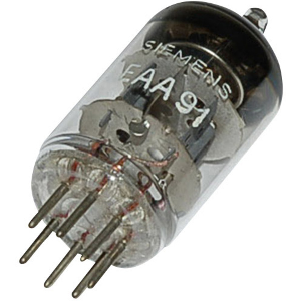 EAA/EB 91 = 6 AL 5 Elektronenröhre Doppeldiode 420 V 9 mA Polzahl: 7 Sockel: Miniatur Inhalt 1 St.