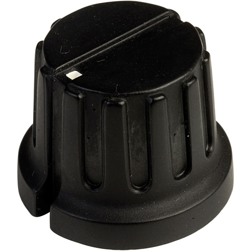 Tête de bouton rotatif SCI PN-38C (6.4mm) avec pointeur noir (Ø x H) 20.3 mm x 15.6 mm