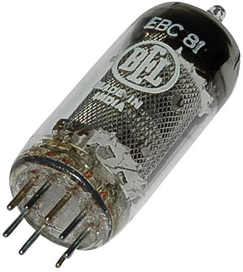 BTB Vertrieb EBC 81 = 6 BD 7 A Elektronenröhre Doppeldiode-Triode 250 V 1 A Polzahl: 9 Sockel: Nova