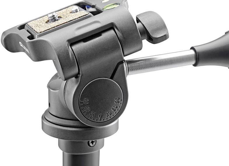 Cullmann Nanomax 450 RW20 Dreibeinstativ 1/4 Zoll, 3/8 Zoll Arbeitshöhe=17 - 145cm Schwarz