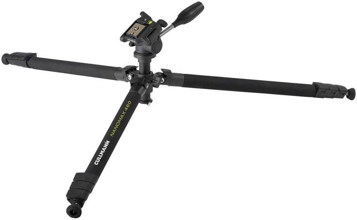 Cullmann Nanomax 460M RW20 Dreibeinstativ 1/4 Zoll, 3/8 Zoll Arbeitshöhe=19 - 168cm Schwarz