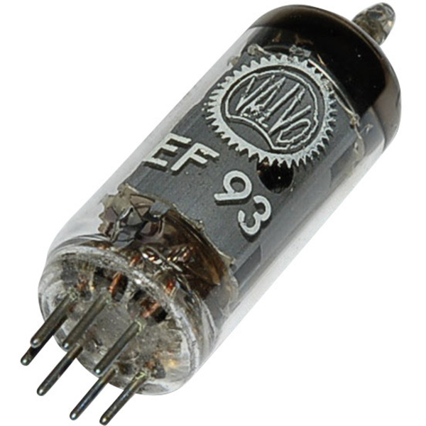 EF 93 = 6 BA 6 Elektronenröhre Pentode 100 V 10.8 mA Polzahl (num): 7 Sockel: B7G Inhalt 1 St.