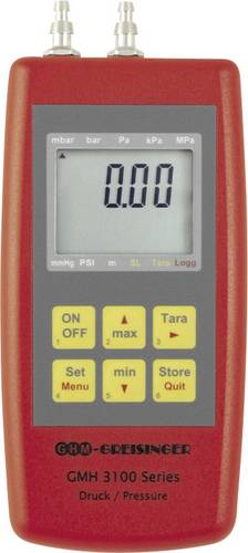 Greisinger GMH3161-07H Druck-Messgerät Luftdruck, Nicht aggressive Gase, Korrosive Gase -0.001 - 0.