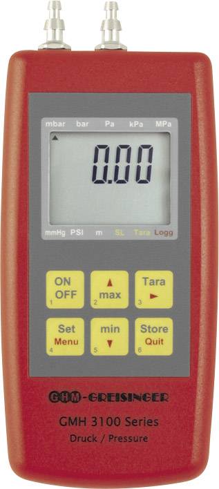 Greisinger GMH3161-07H Druck-Messgerät Luftdruck, Nicht aggressive Gase, Korrosive Gase -0.001 - 0.07 bar