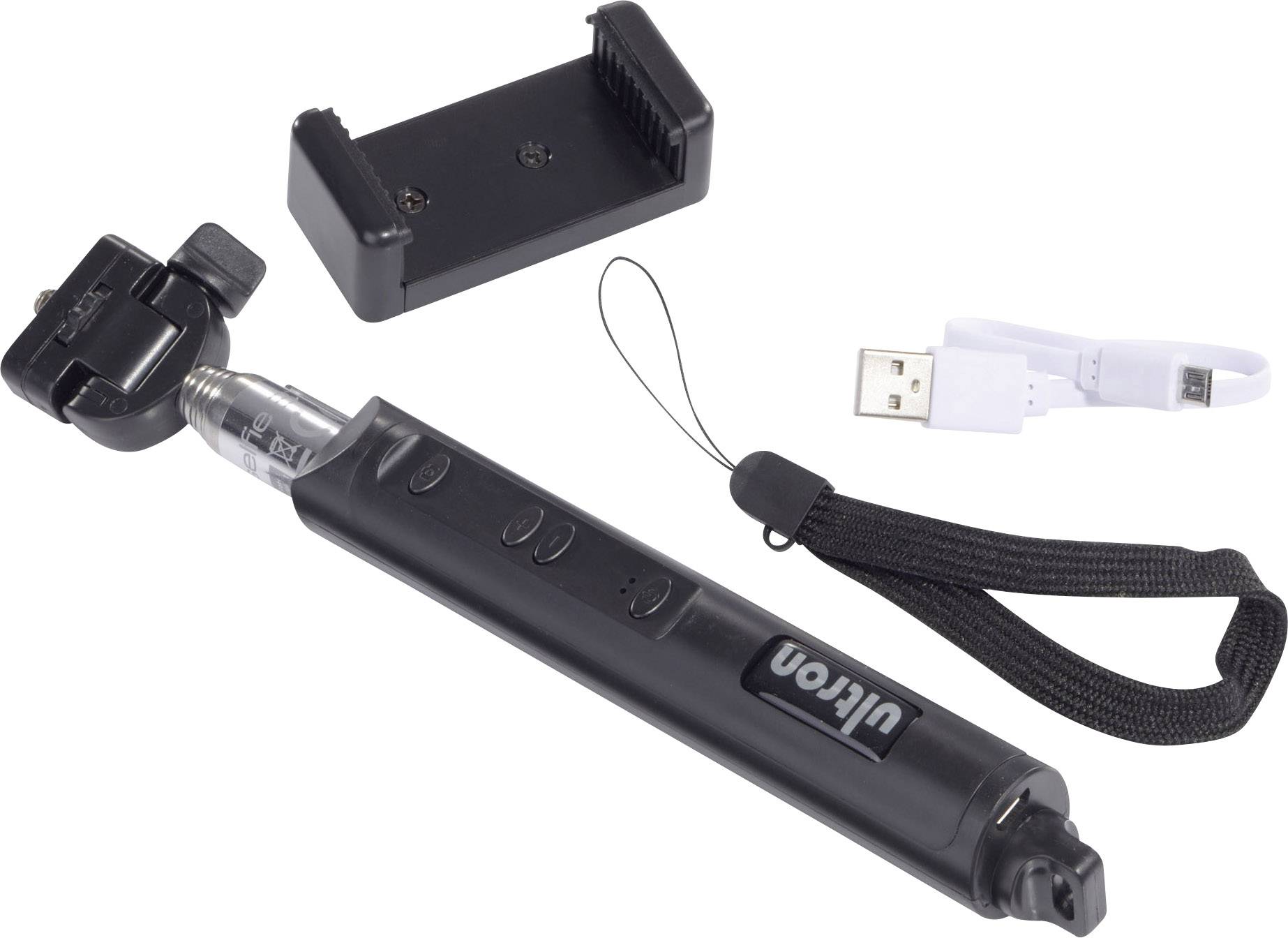 Ultron BT Selfie Stick 8.5 cm 1/4 Zoll Schwarz