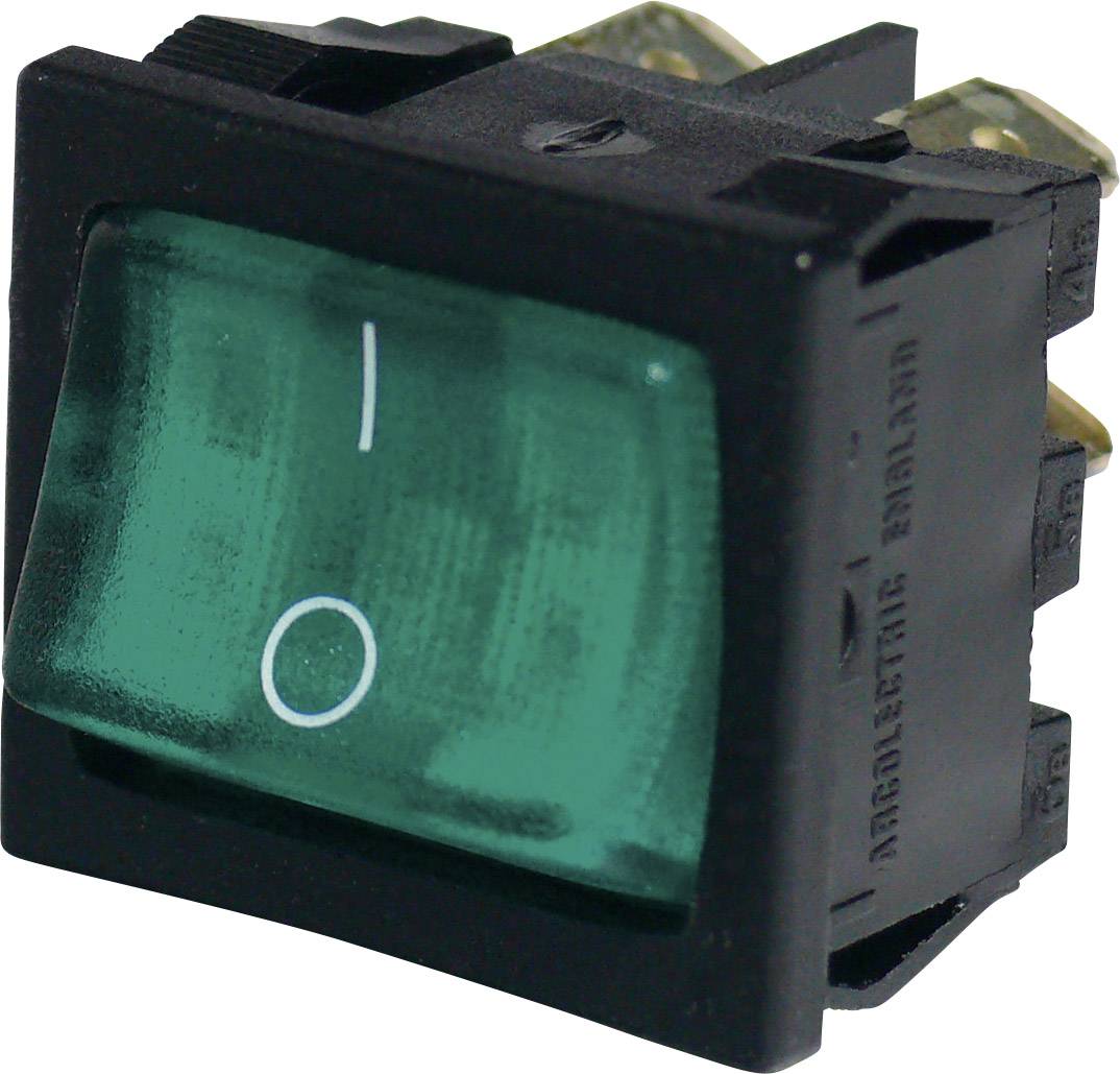 Arcolectric (Bulgin Ltd.) H8653VBNBP Wippschalter H8653VBNBP 250 V 6 A 1 x Ein/Aus rastend 1 St.