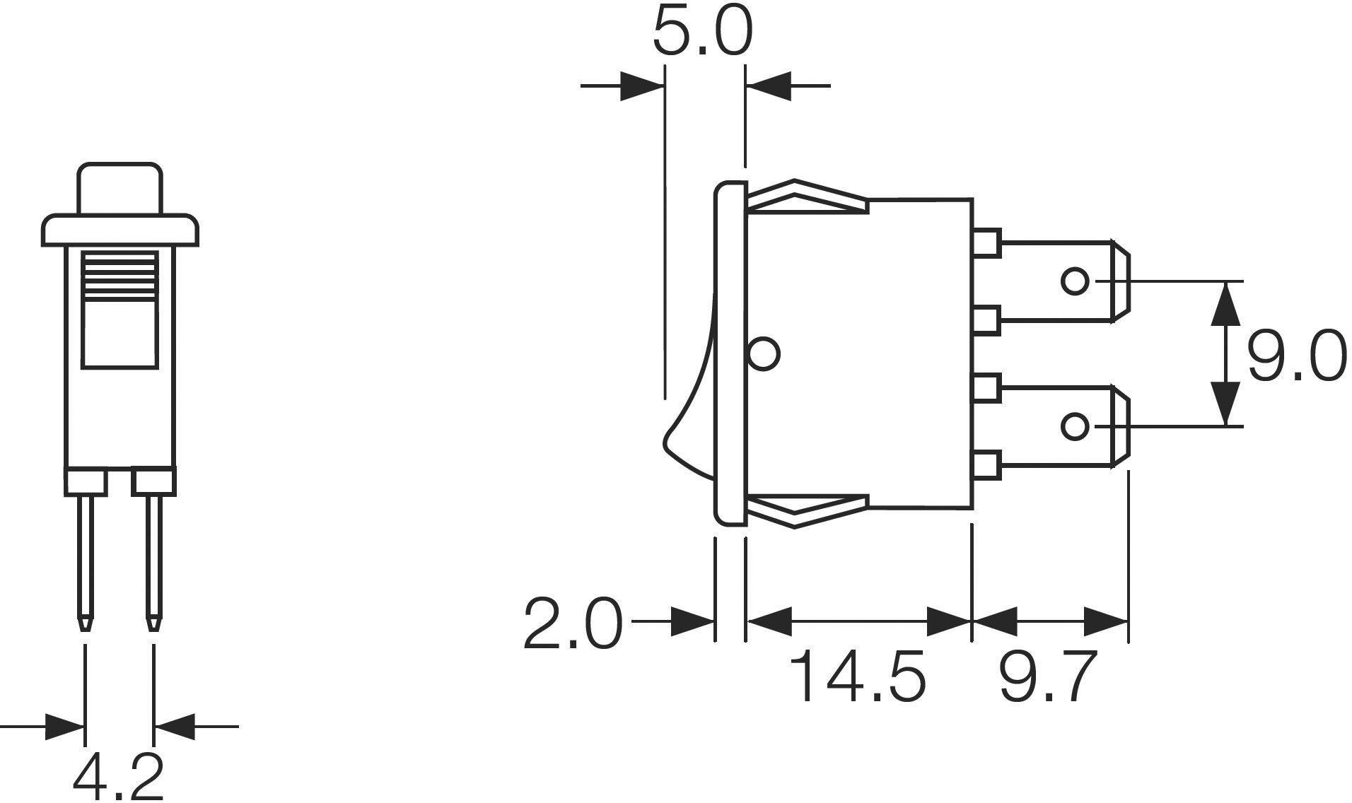 Arcolectric (Bulgin Ltd.) H8800VAAAB Wippschalter H8800VAAAB 250 V/AC 15A 1 x Aus/Ein rastend