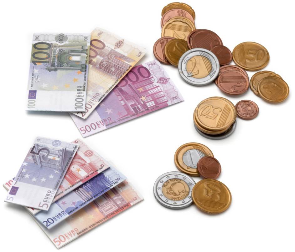 TOF Eurocash Scheine u.Münzen,W190xH25