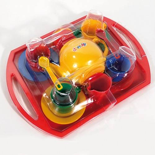 Teeset inkl. Tablett, 18-tlg.