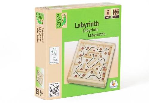 Vedes Natural Games Holz Labyrinth 12 x 12 cm 61409726 Anzahl Spieler (max.): 1