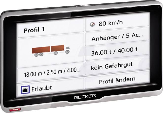 Becker Transit. 6LMU LKW-Navi 15.8cm 6.2 Zoll Europa