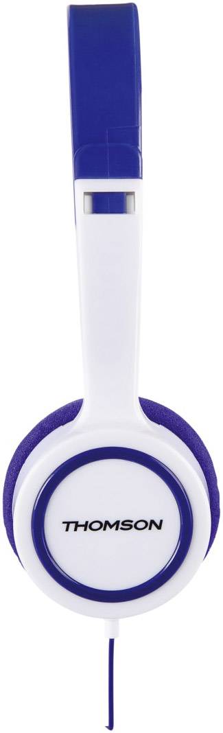 Thomson HED1105BL On-Ear-Kinderkopfhörer  Kinder On Ear Kopfhörer On Ear Lautstärkebegrenzung, Leichtbügel Weiß, Blau