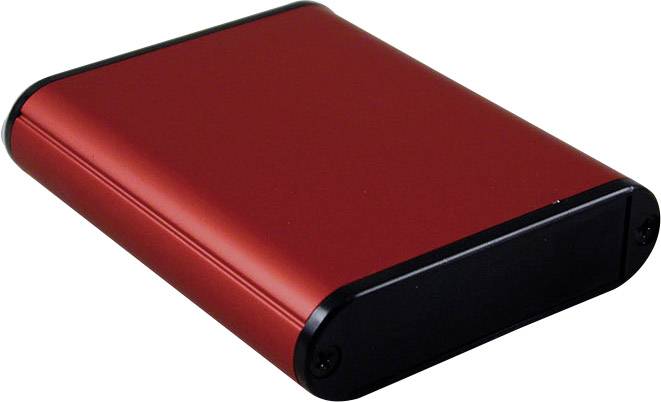 Hammond Electronics 1455B802RD Profil-Gehäuse 80 x 71.7 x 19 Aluminium Rot 1St.