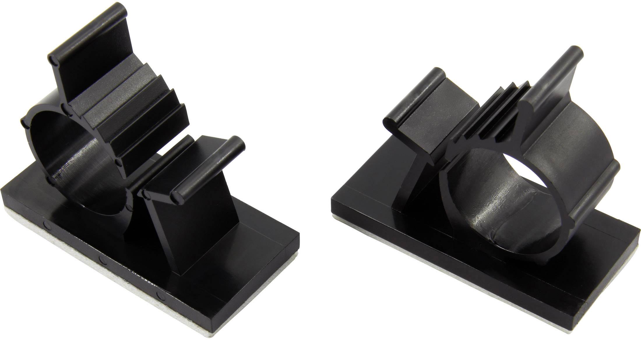 TRU Components TC-AP1013203 Befestigungssockel selbstklebend 1593116 Bündel-Ø-Bereich 10 bis 12.50mm Natur