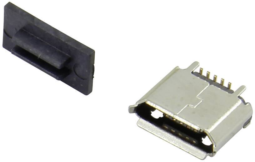 Attend Micro USB B Einbaubuchse Buchse, Einbau horizontal 207F-BA00 Micro USB Einbaubuchse TYP B gewinkelt 207F-BA00 Inhalt