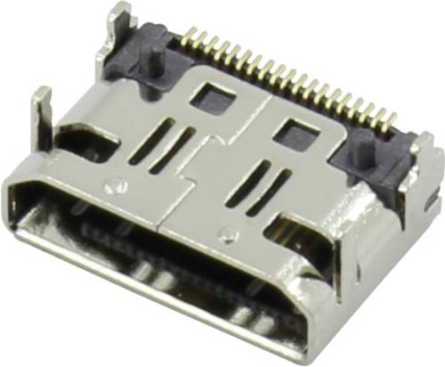 Attend 206G-SXAN-R01 HDMI-Steckverbinder Buchse, Einbau horizontal Silber